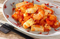 豆腐入りエビチリ