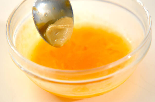 さっぱりおつまみ ホタテの黄身酢がけの作り方の手順4