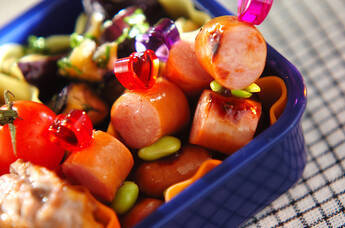 ソーセージと枝豆