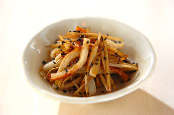 ゴボウとちくわのきんぴら