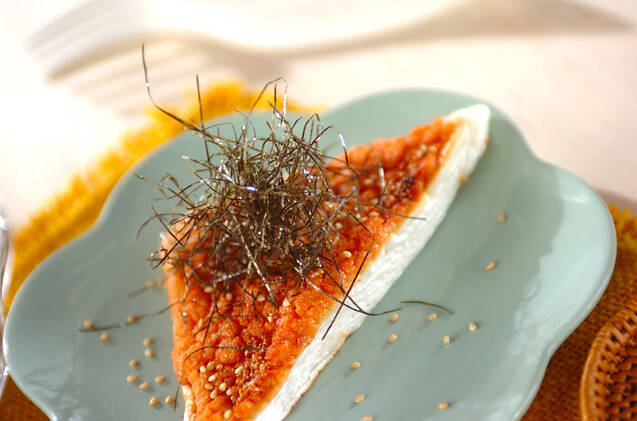 はんぺんのたらこマヨネーズ焼き