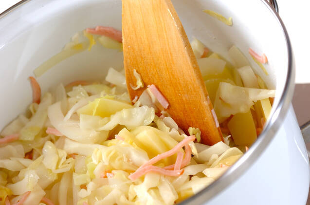 春キャベツのスープの作り方の手順5