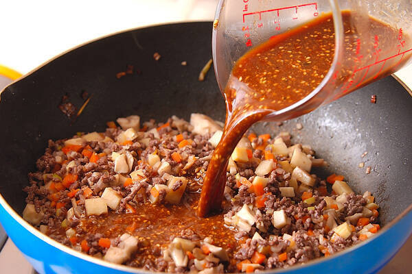 うどんの甜麺醤あんかけの作り方の手順7