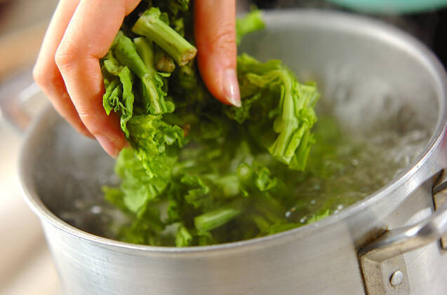 ハマグリと菜の花のスープパスタの作り方の手順6