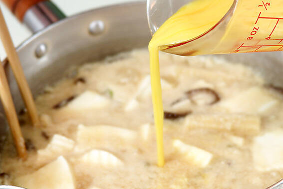 くずし豆腐汁の作り方の手順3