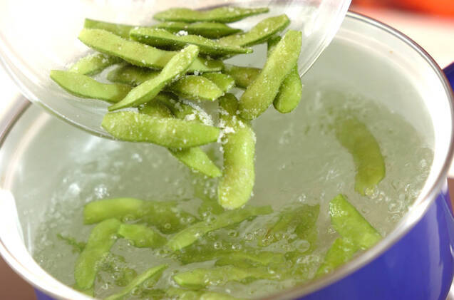 塩ゆで枝豆の作り方の手順2