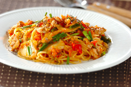 豚キムチパスタ