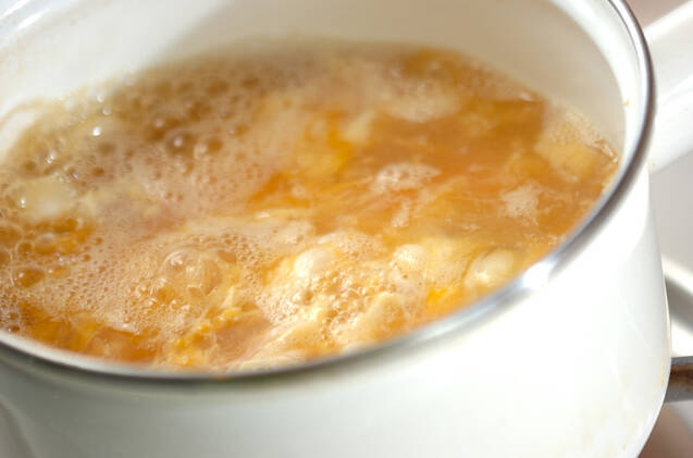 ユリネと高野豆腐の卵とじの作り方の手順5