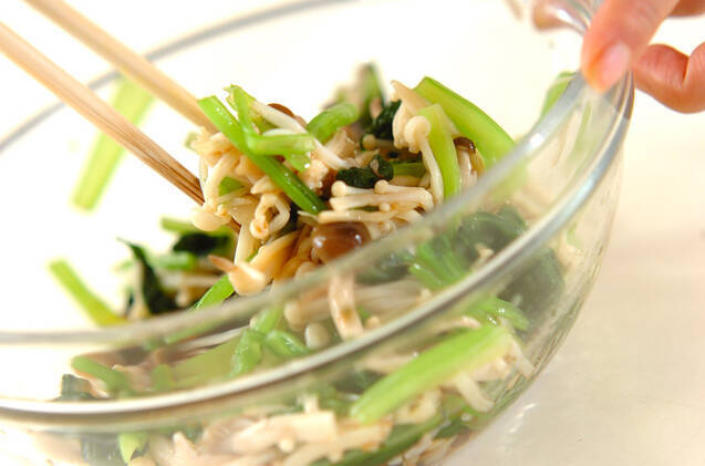 キノコのお浸しの作り方の手順6