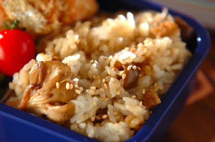 炒めキノコ混ぜご飯