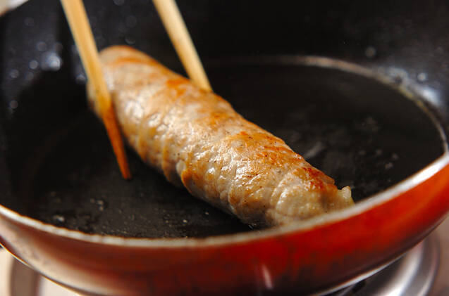 ザーサイとチーズの肉巻きの作り方の手順3