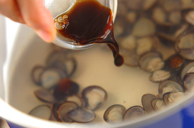 シジミと大葉のお吸い物の作り方の手順5