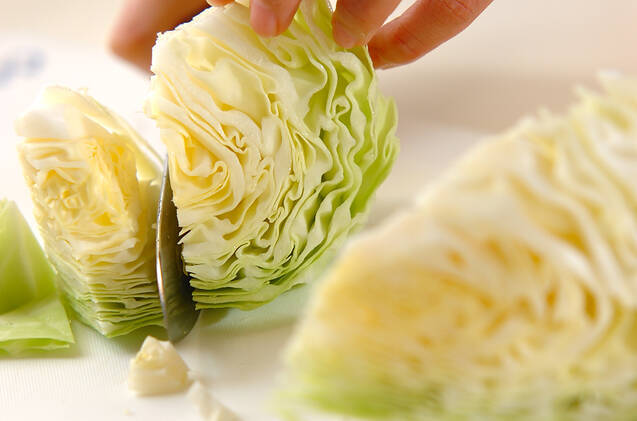 キャベツの梅おかか和えの作り方の手順1