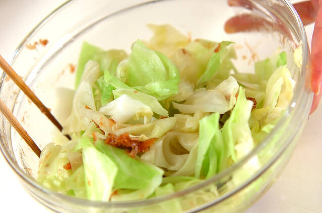 キャベツの梅おかか和えの作り方の手順4