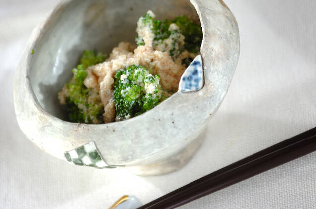 ブロッコリータラコ豆腐ソース和え