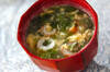 小松菜卵スープの作り方の手順