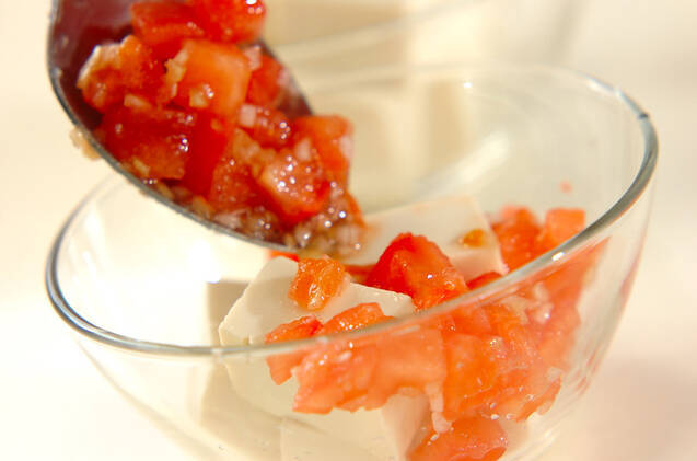 豆腐のトマトソースがけの作り方の手順3