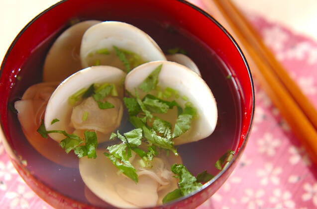 貝のお吸い物