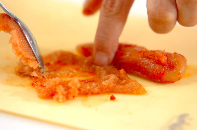 明太焼きポテトの作り方の手順2