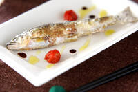 アユのバルサミコ酢がけ