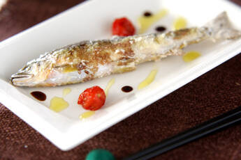 アユのバルサミコ酢がけ