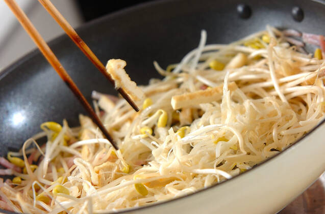 豆モヤシの炒め物の作り方の手順5