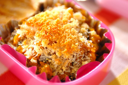 カボチャのパン粉チーズ焼き