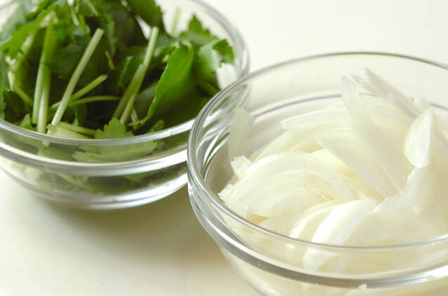 甘酢ショウガのかき揚げの作り方の手順1