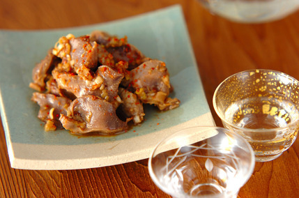 すし酢で味付け失敗なし！薄切り砂肝のネギ酢和え