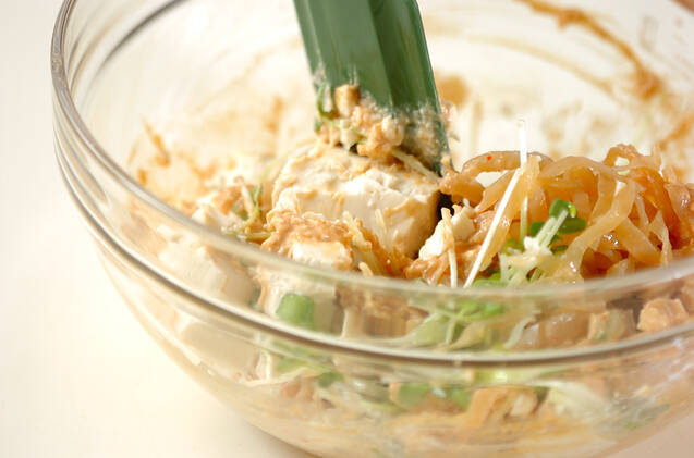 豆腐のピーナッツ和えの作り方の手順4