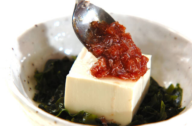豆腐の梅ドレッシングがけの作り方の手順4