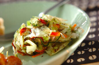 キャベツの梅和え