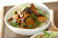 ナス鶏丼