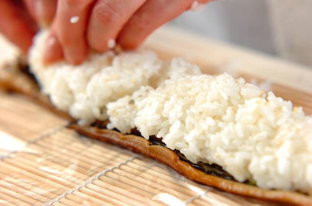 大葉のアナゴ寿司の作り方の手順1