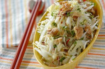 白菜とリンゴのサラダ　マスタードドレッシング