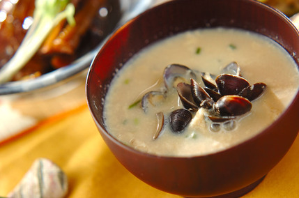 シジミの豆乳汁