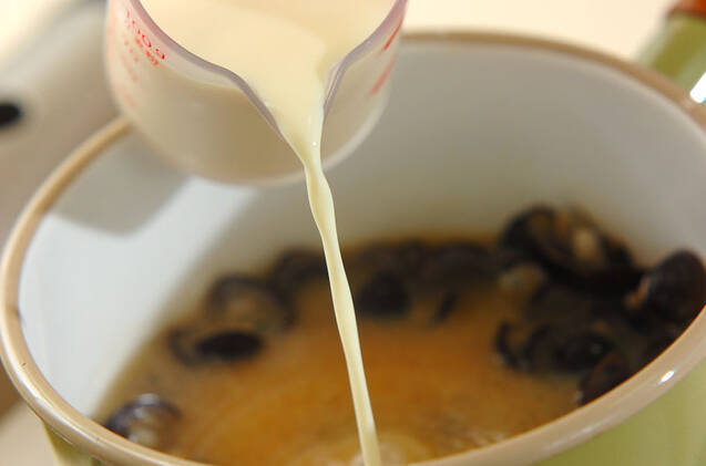 シジミの豆乳汁の作り方の手順3