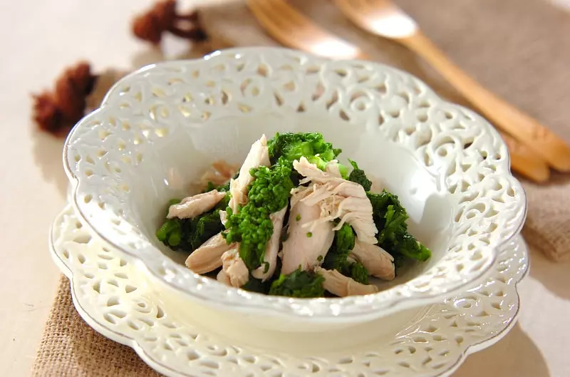菜の花と蒸し鶏のサラダ 副菜 レシピ 作り方 E レシピ 料理のプロが作る簡単レシピ 菜の花と蒸し鶏のサラダ 副菜 レシピ 作り方 E レシピ 料理のプロが作る簡単レシピ