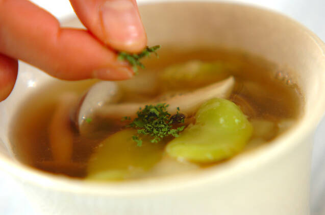 ソラ豆のスープの作り方の手順4