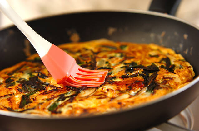 玉ネギとニラのタラコ卵焼きの作り方の手順3