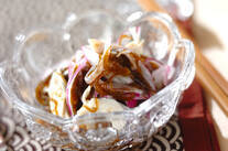 紫玉ネギのもずく和え