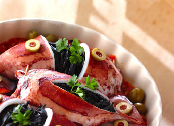 イカのパスタ詰め