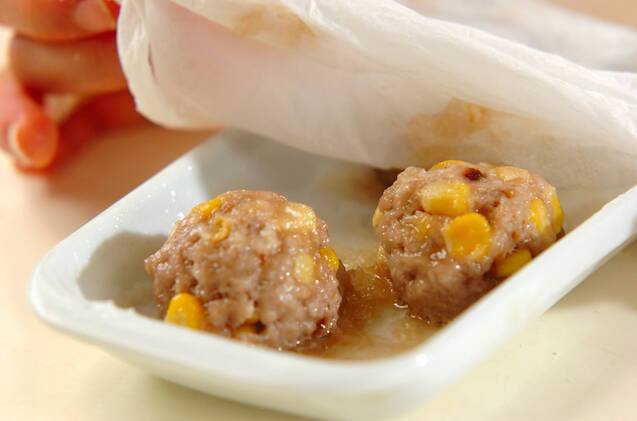 コーンの肉団子の作り方の手順2