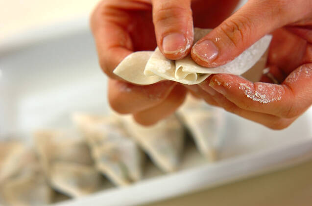 エビ入り焼き餃子の作り方の手順7