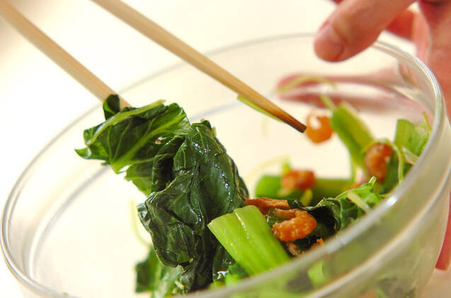 小松菜の甘酢和えの作り方の手順4