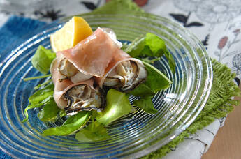 カキの生ハム巻き