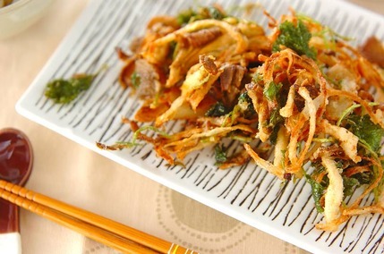 キノコのかき揚げ