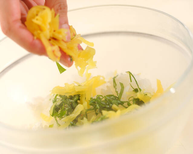 豆腐の蒲焼き香味ご飯のせの作り方の手順5