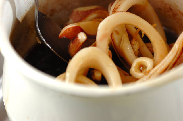 シンプルに！やわらかイカの煮物の作り方の手順5