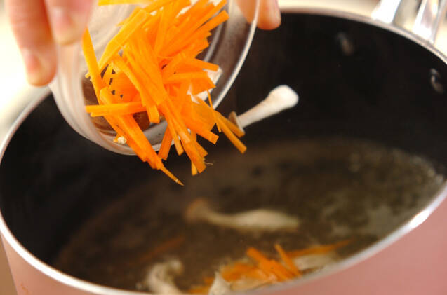 キノコパスタと野菜スープの作り方の手順10